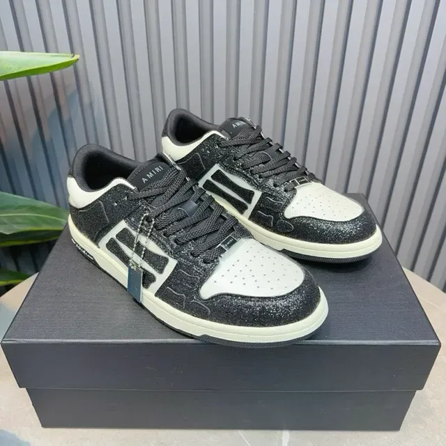 Amiri MA Court Tênis Lifestyle Preto Brilhante e Branco 7