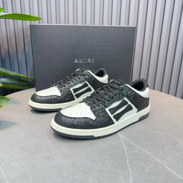 Amiri MA Court Tênis Lifestyle Preto Brilhante e Branco 9