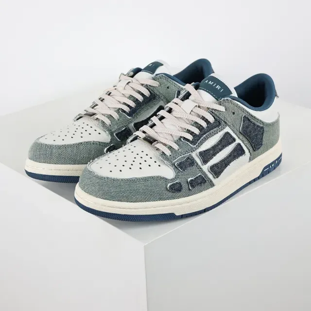 Amiri MA Court Sneakers Lifestyle Denim Patchwork 2