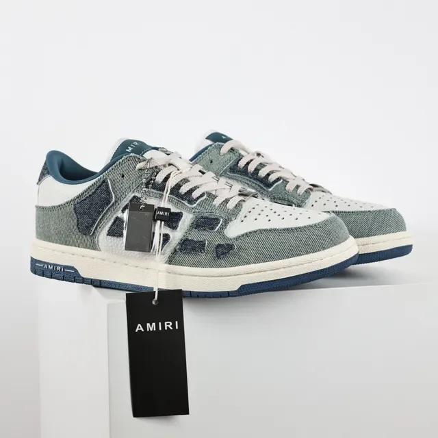 Amiri MA Court Sneakers Lifestyle Denim Patchwork 3