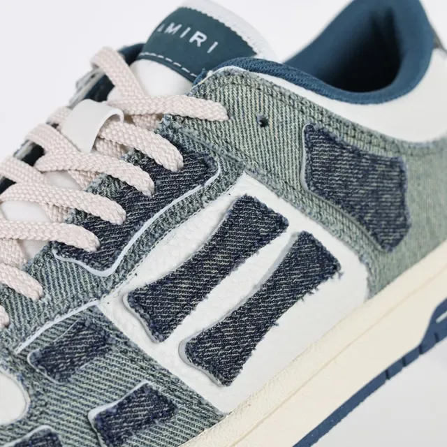Amiri MA Court Sneakers Lifestyle Denim Patchwork 6
