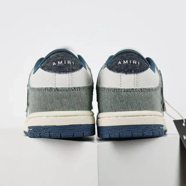 Amiri MA Court Sneakers Lifestyle Denim Patchwork 8