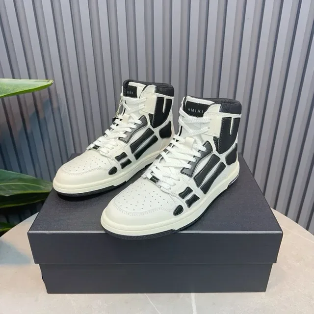 Amiri Skel Top High Off-White and Black حذاء أسلوب الحياة 2