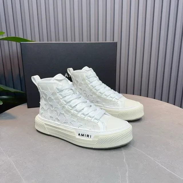Amiri Skel Top High Off-White Star-Perforated chaussures lifestyle 7