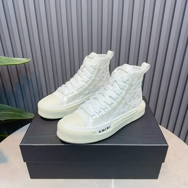 Amiri Skel Top High Off-White Star-Perforated chaussures lifestyle 8