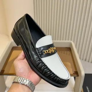 Amiri Skel Top Loafer Black and White Patent Leather Loafers