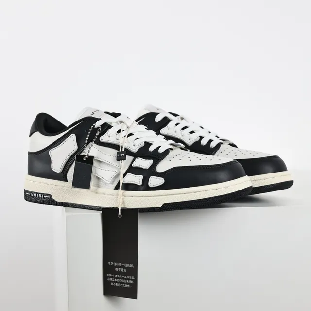 Amiri Skel Top Low Noir et Blanc Chaussures Lifestyle 3