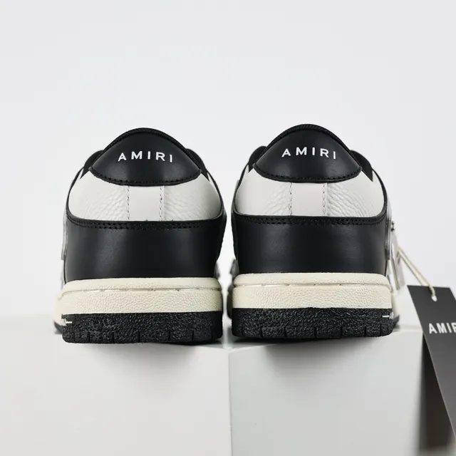 Amiri Skel Top Low Noir et Blanc Chaussures Lifestyle 8