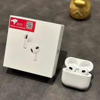 Apple AirPods White Black Stem-Style Compact TWS Earbuds