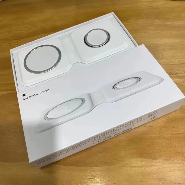 شاحن قابل للطي Apple MagSafe Duo أبيض فضي ثنائي لفائف 5