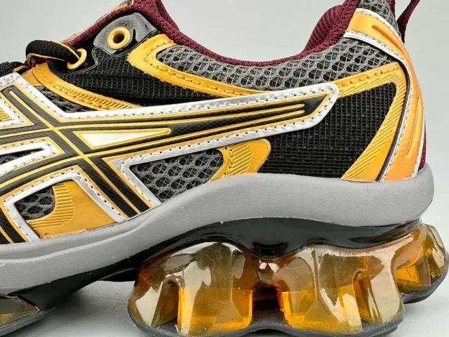 ASICS Black Gold Mesh And Synthetic Overlay Upper Visible Gel Cushioning Pods Running Shoes 2