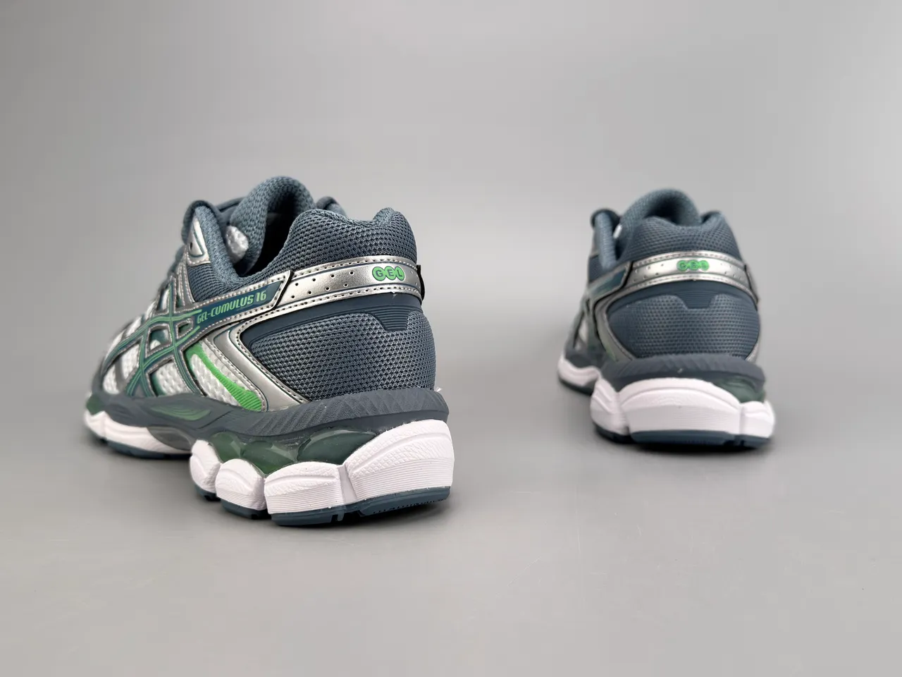 ASICS Gel-Cumulus 16 White Silver Green Zapatillas de correr 8