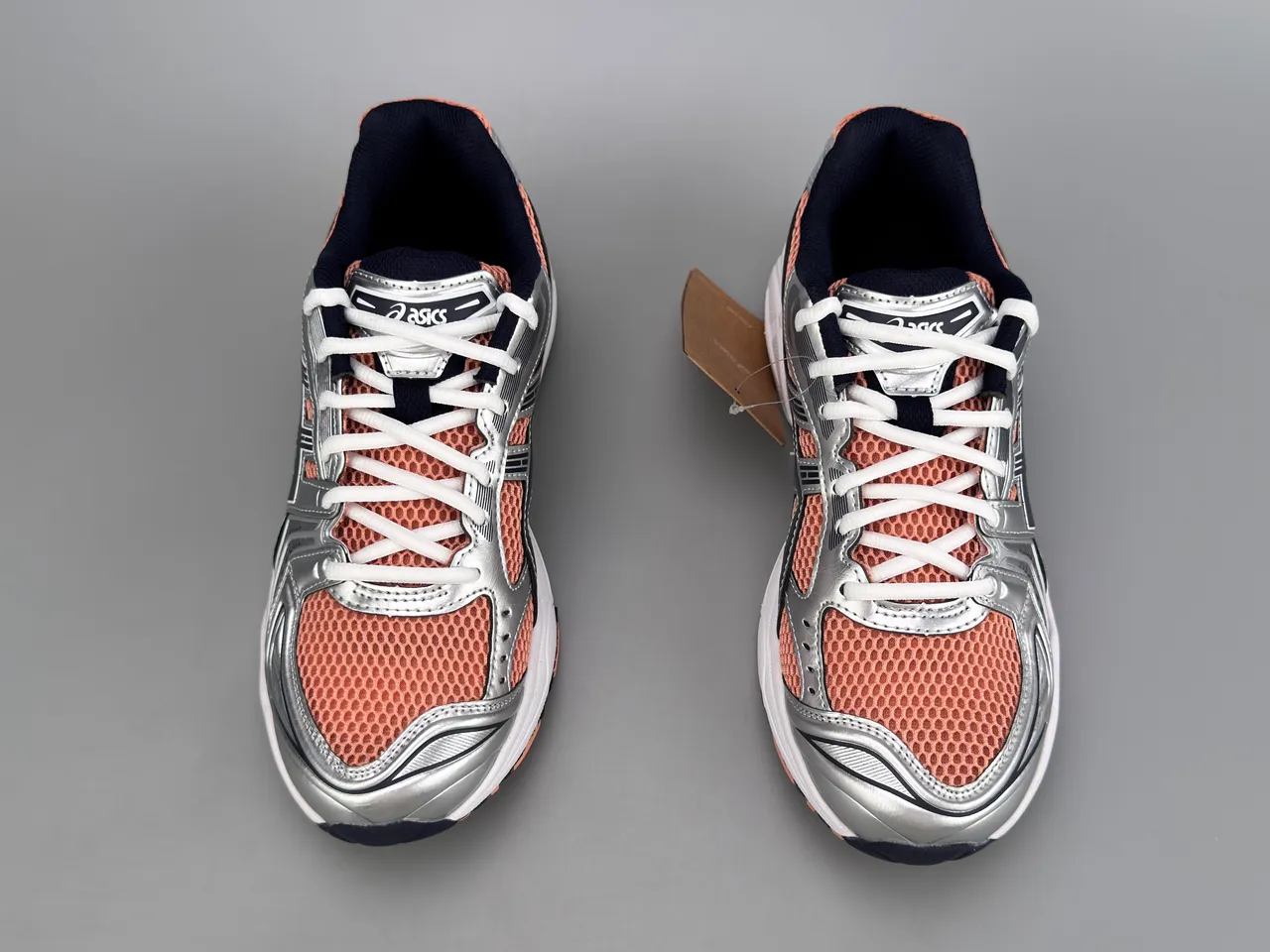 ASICS Gel-Kayano 14 Silver Peach Navy tênis de corrida 9