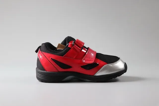 ASICS Red Black Velcro Strap Closure Synthetic/mesh Upper Lifestyle Sneakers 4