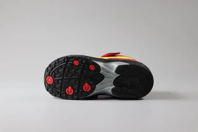 ASICS Red Black Velcro Strap Closure Synthetic/mesh Upper Lifestyle Sneakers 8