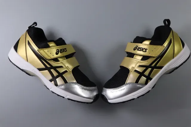 ASICS Red Black Velcro Strap Closure Synthetic/mesh Upper Lifestyle Sneakers 18