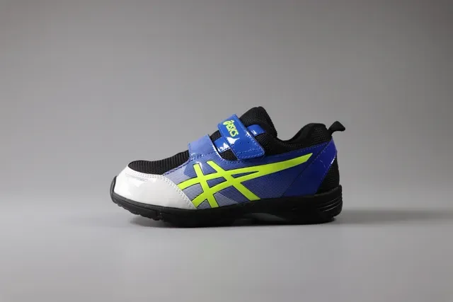 ASICS Red Black Velcro Strap Closure Synthetic/mesh Upper Lifestyle Sneakers 22