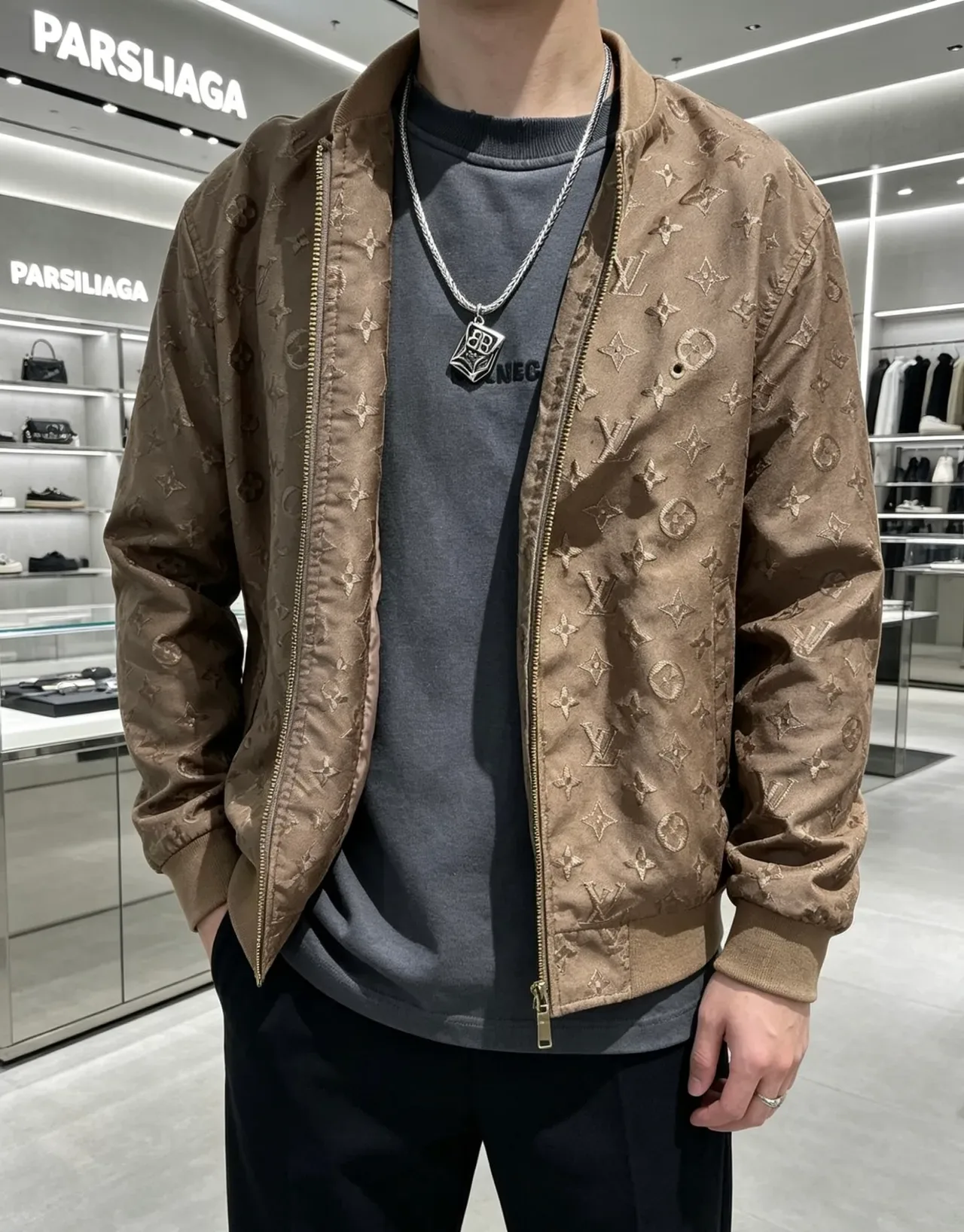 Balenciaga BB Chain Collier Argent Métal 5
