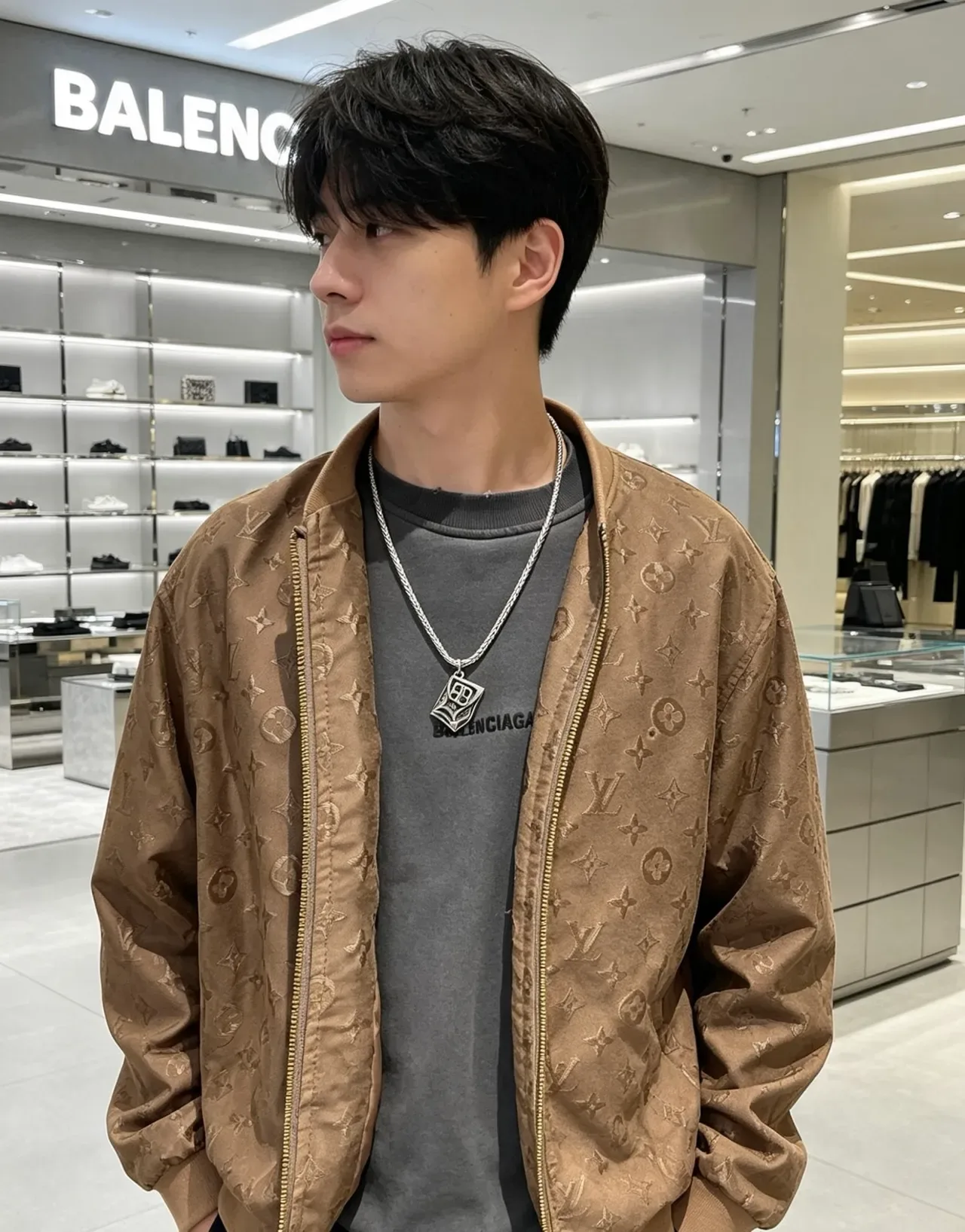 Balenciaga BB Chain Collier Argent Métal 8