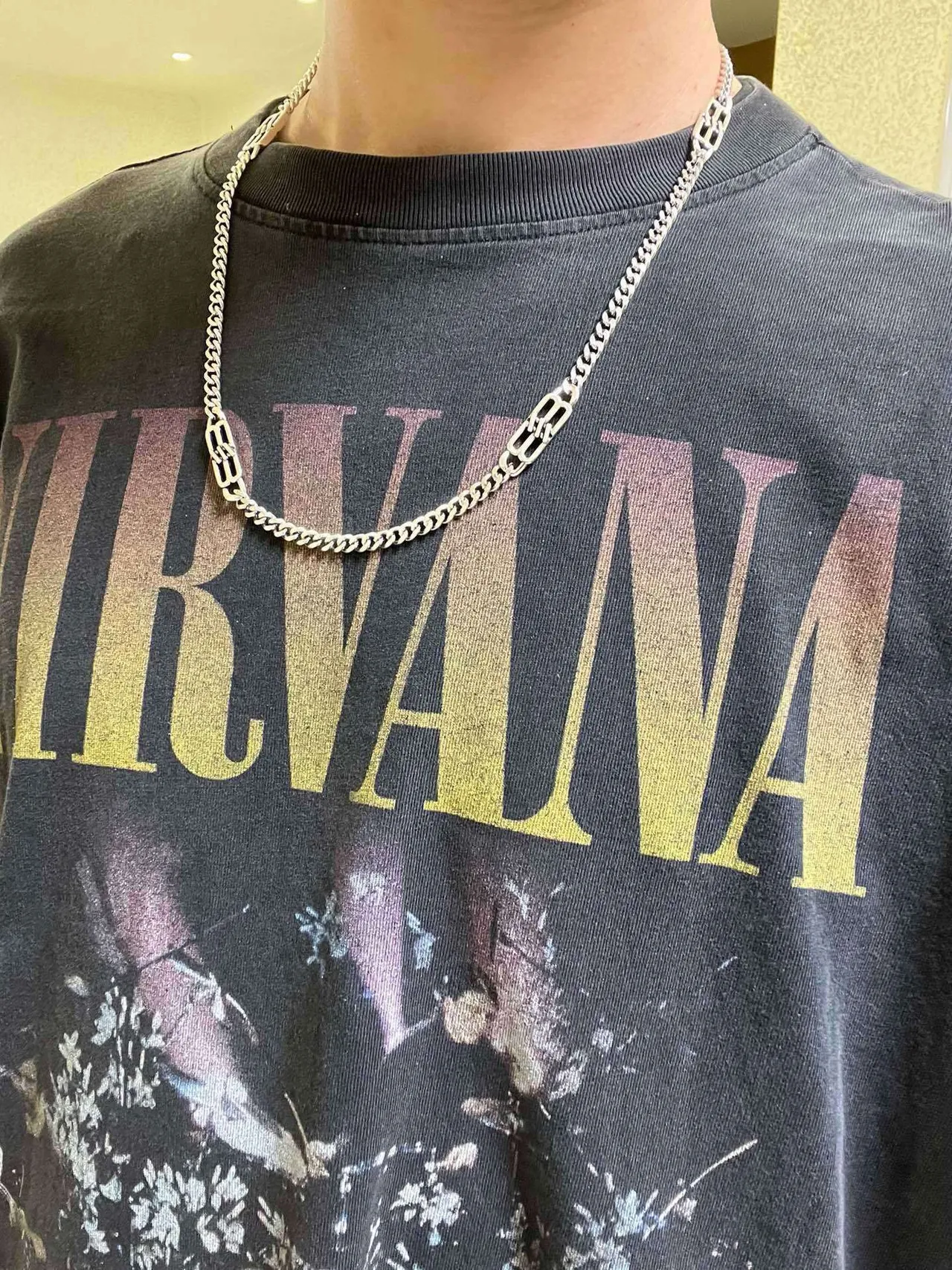 Balenciaga BB Chain Silver-Tone Curb Necklace 5
