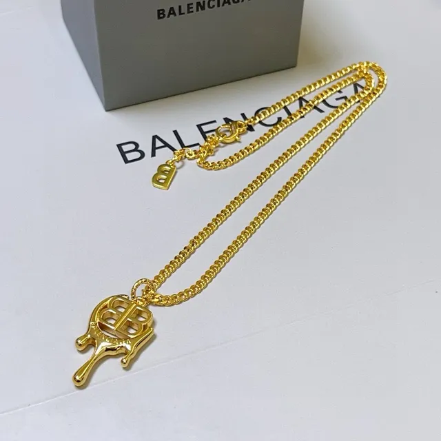 Balenciaga BB Drip Chaîne d'Or Collier 3