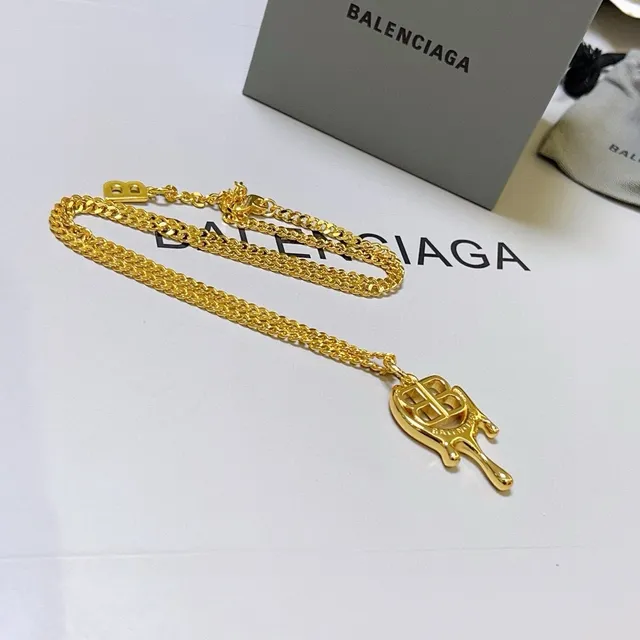 Balenciaga BB Drip Chaîne d'Or Collier 4