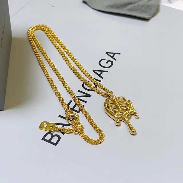 Balenciaga BB Drip Chaîne d'Or Collier 6