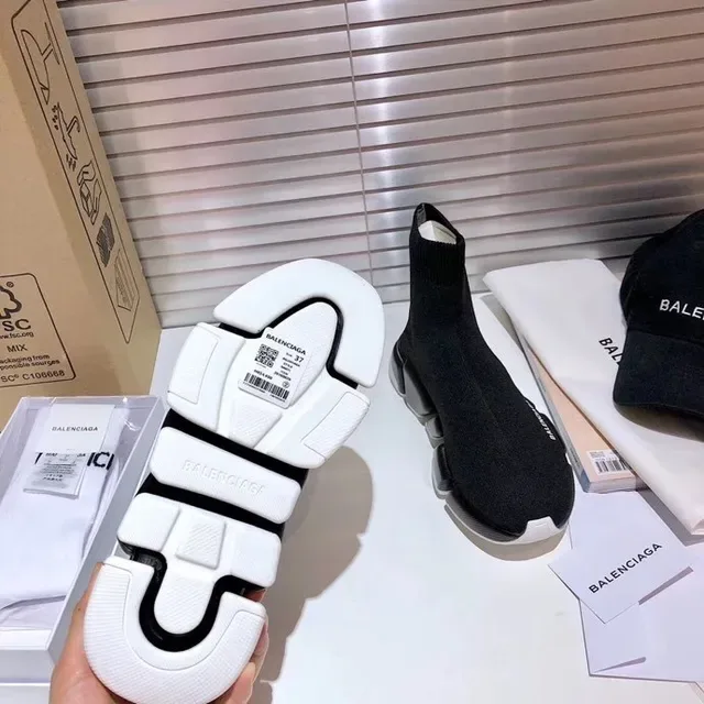 Balenciaga noir blanc Sock-Fit Knit Upper Sculpted Multi-Part Sole Lifestyle Sneakers 8