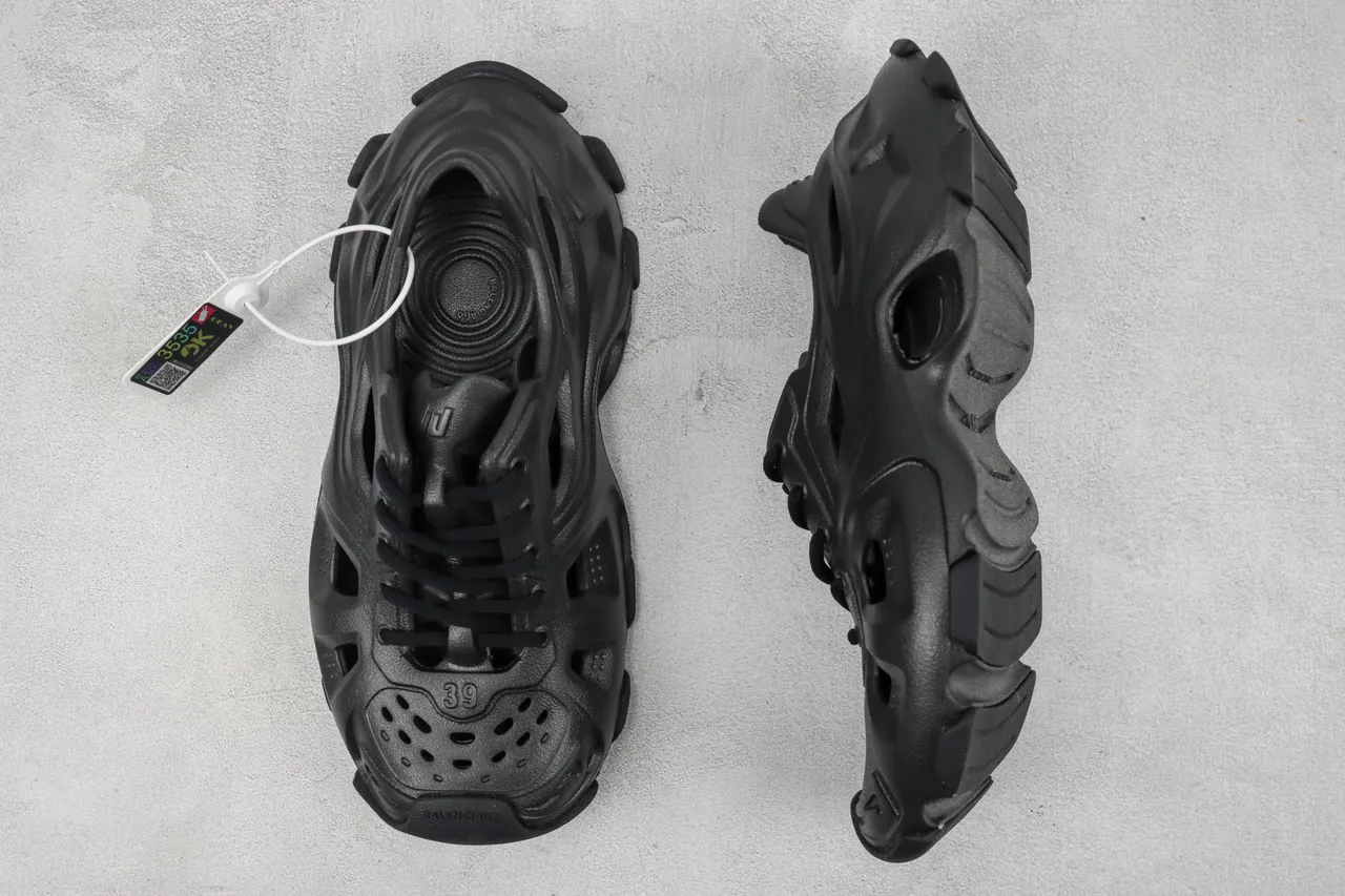 Balenciaga Defender Black Monolithic Rubber Chunky Sneaker 3