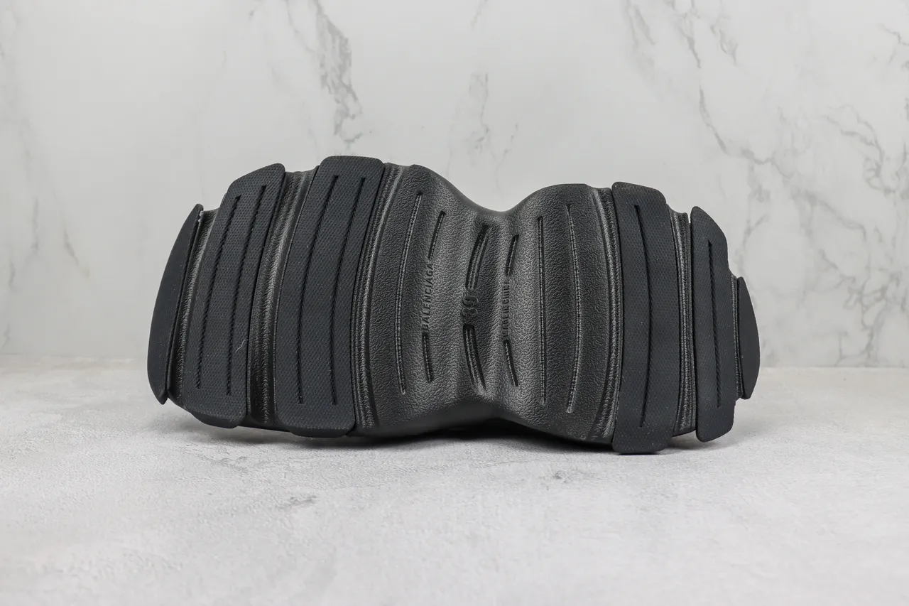 Balenciaga Defender Black Monolithic Rubber Chunky Sneaker 8
