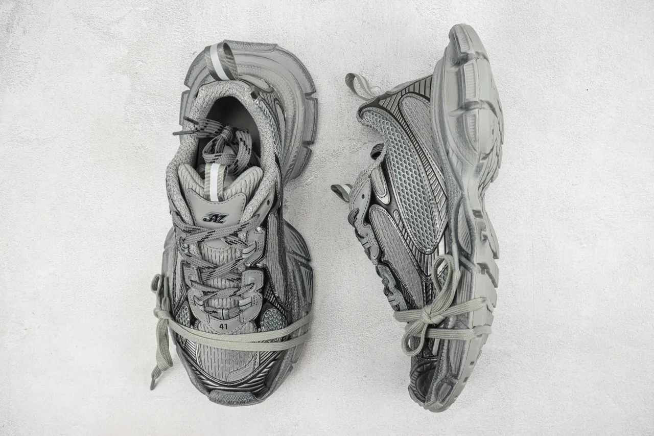 Balenciaga Defender Monocromático Gris Zapatillas Chunky 3