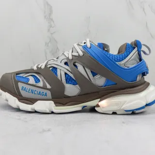 Balenciaga Zapatillas chunky gris azul con upper de jaula abierta y suela de capas de densidad multi