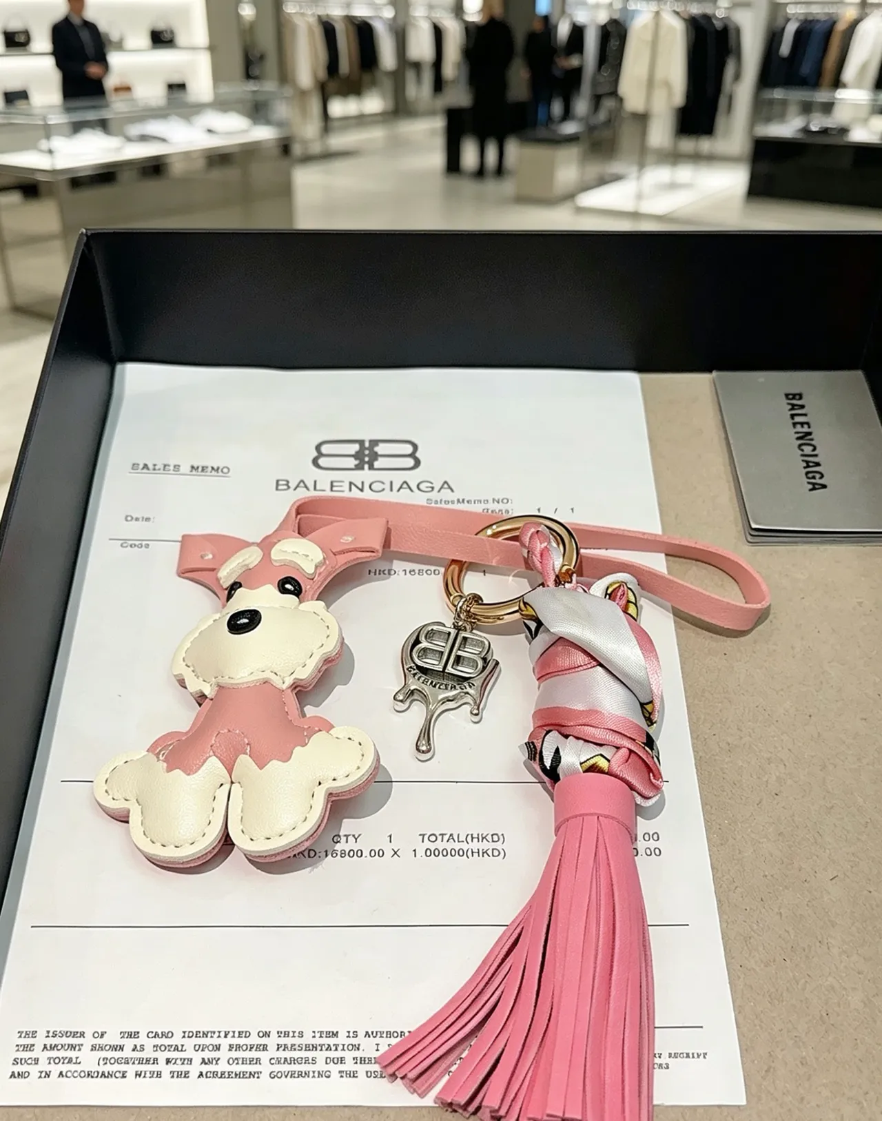 Balenciaga Pink White Leather Dog Silhouette Two-Tone Handbag 3