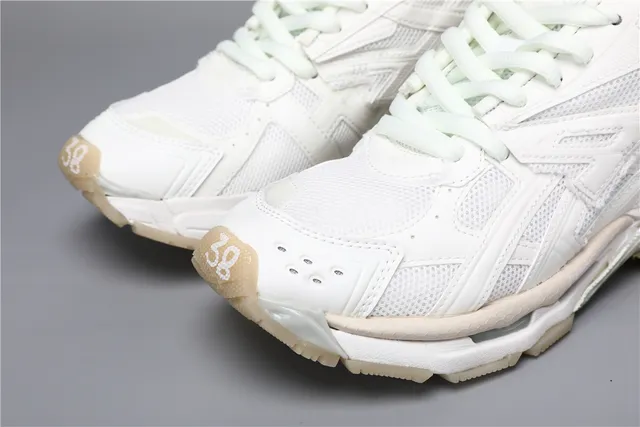 Balenciaga Runner حذاء رياضي سميك أبيض فلورسنت 4