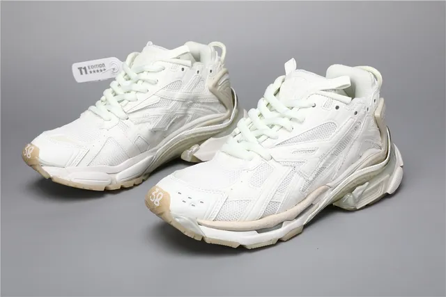 Balenciaga Runner حذاء رياضي سميك أبيض فلورسنت 5