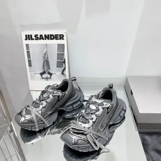 Balenciaga Runner Zapatillas Gris Metálico Chunky