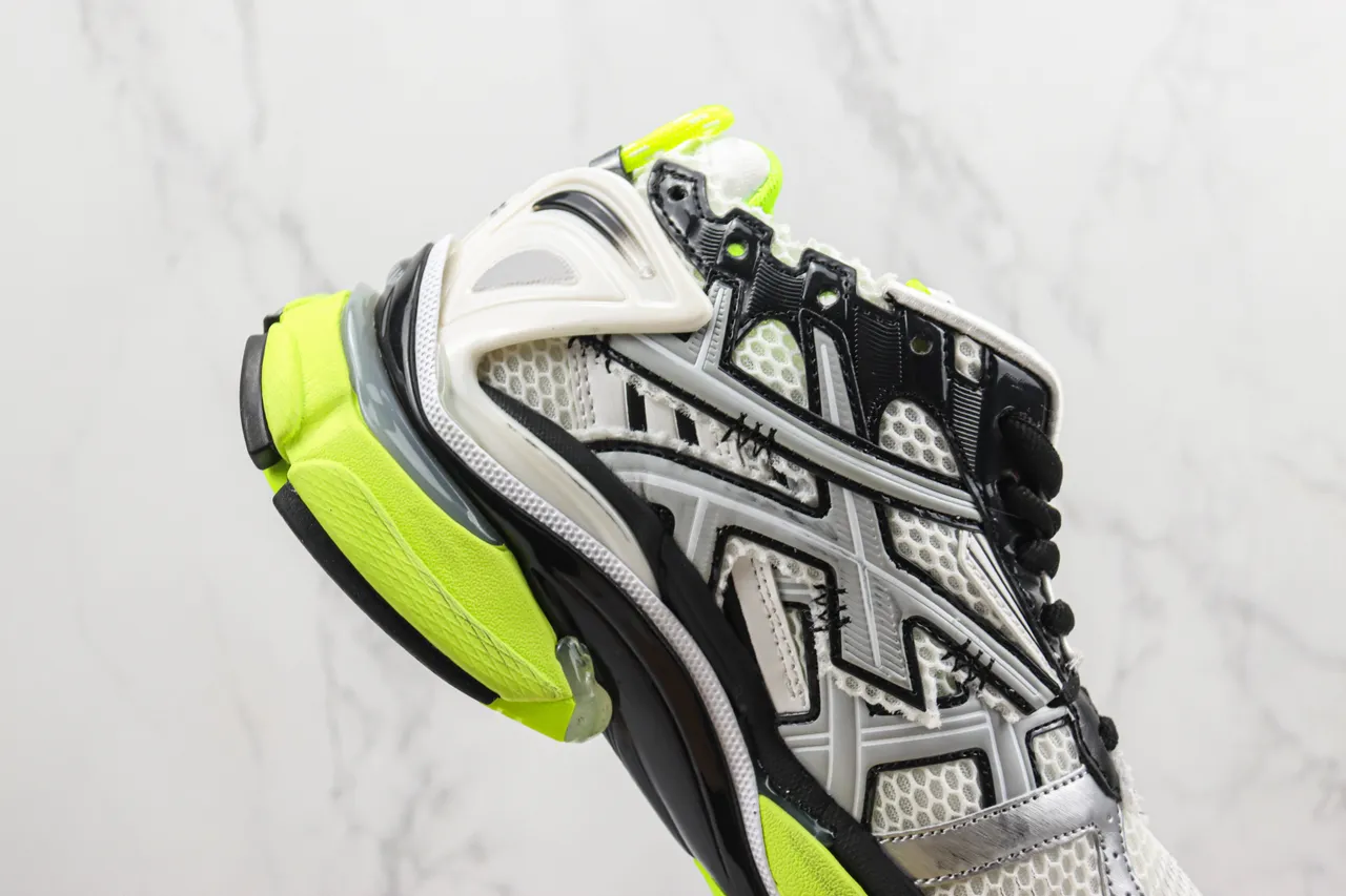 Balenciaga Runner White Black Neon Yellow Chunky Sneakers 5
