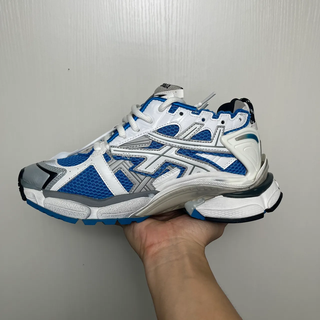 Balenciaga Runner White Blue Silver Chunky Sneakers 3