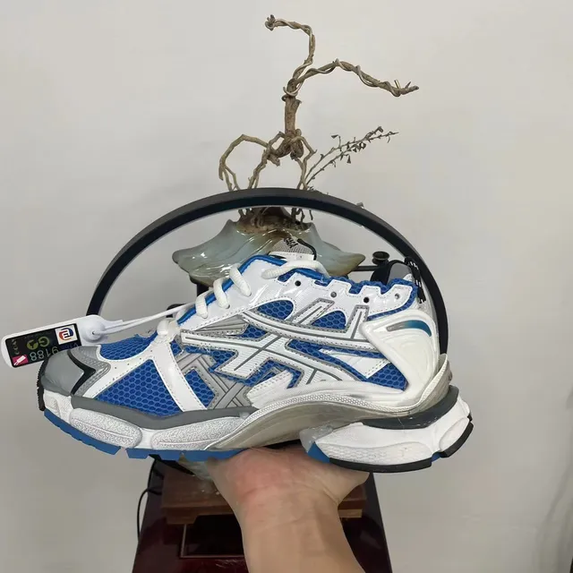 Balenciaga Runner White Blue Silver Chunky Sneakers 5