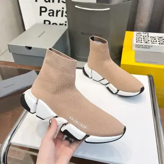 Balenciaga Speed Trainer Beige White Black Lifestyle Sneakers