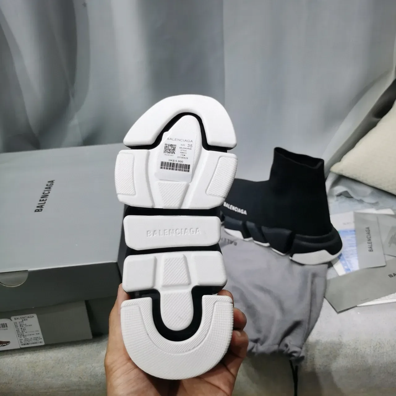 Balenciaga Speed Trainer Black Sock-Fit Lifestyle Sneakers 3