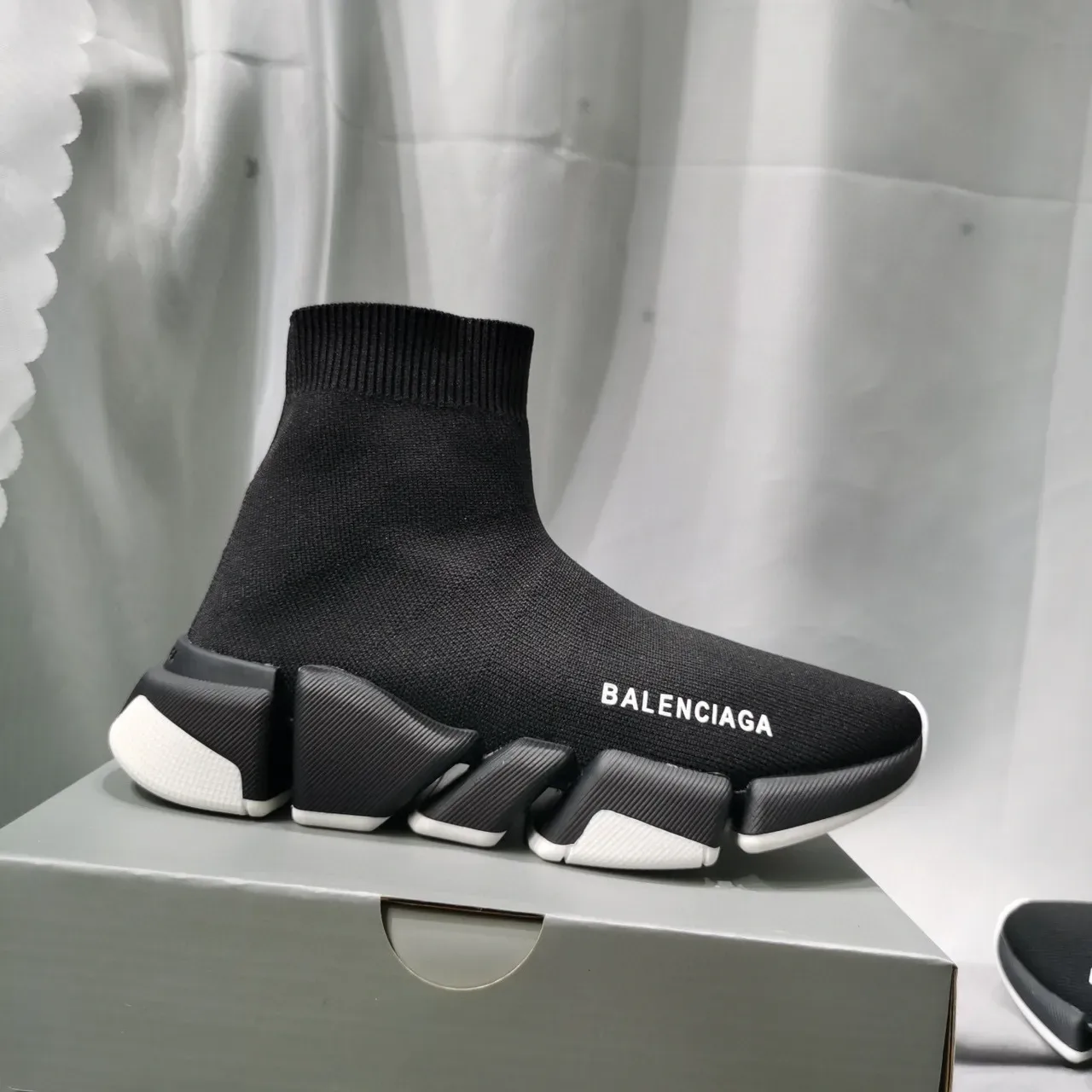 Balenciaga Speed Trainer Black Sock-Fit Lifestyle Sneakers 6