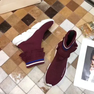 Balenciaga Speed Trainer বার্গান্ডি সক-ফিট লাইফস্টাইল স্নিকার্স