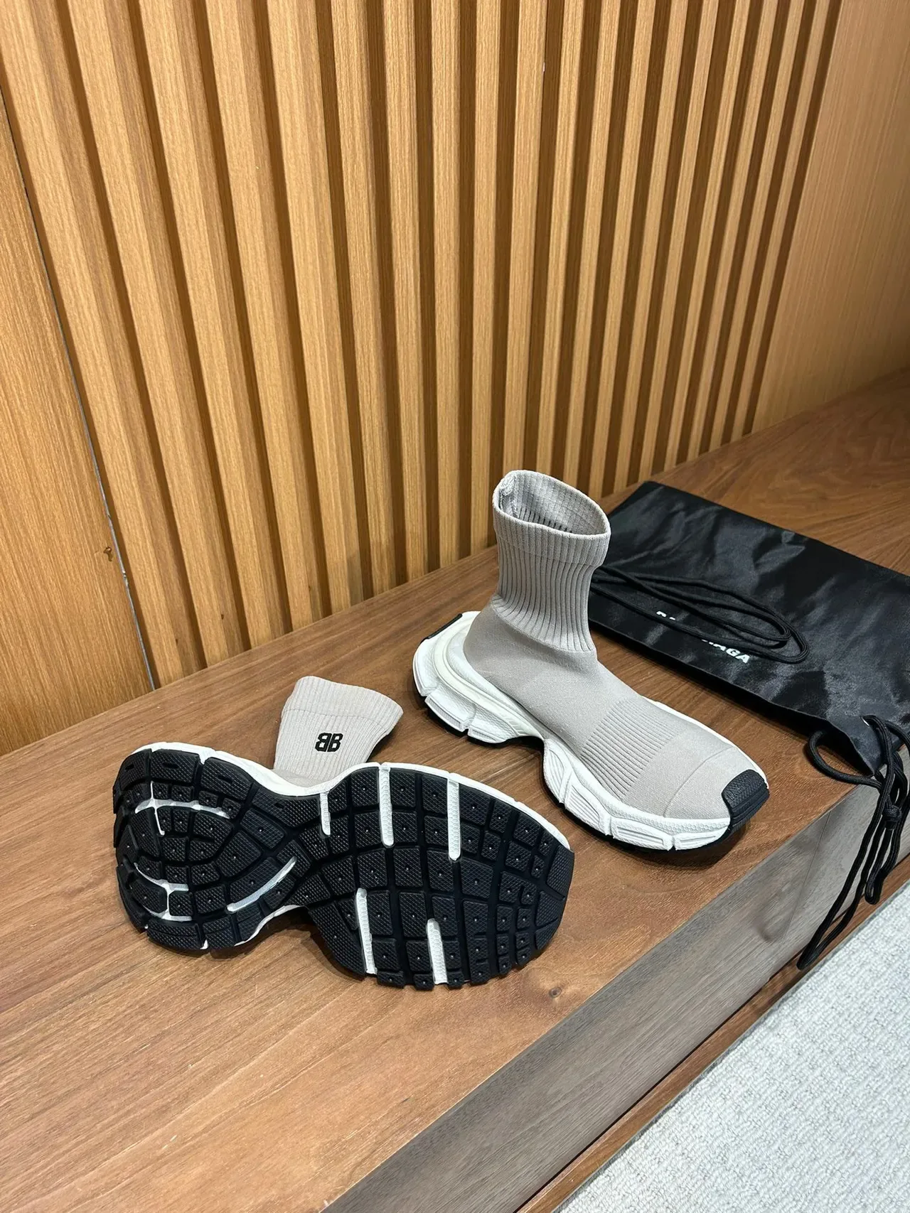 Balenciaga Speed Trainer حذاء أسلوب حياة تريكو رمادي 2