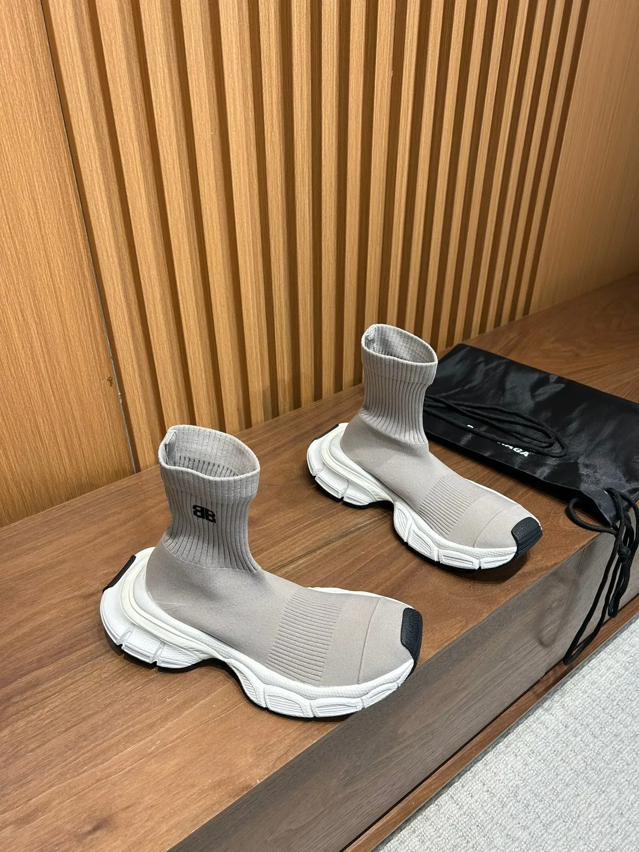 Balenciaga Speed Trainer حذاء أسلوب حياة تريكو رمادي 8