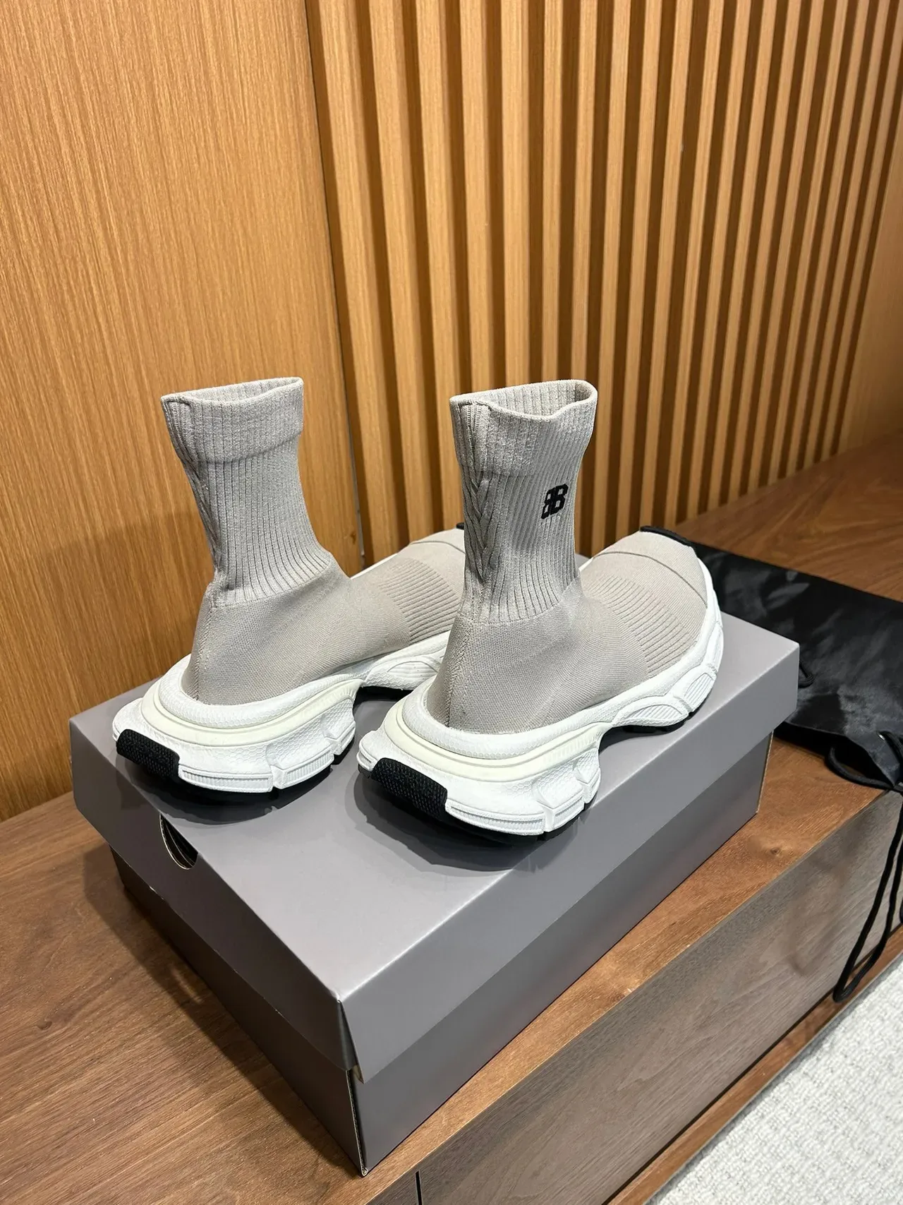 Balenciaga Speed Trainer حذاء أسلوب حياة تريكو رمادي 9