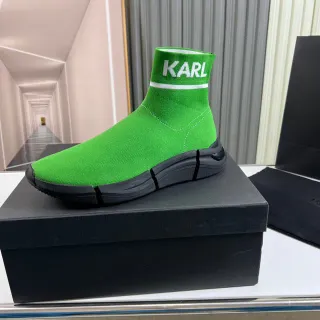 Balenciaga Speed Trainer Karl Verde Ajuste a Calcetín Sneaker de Estilo de Vida