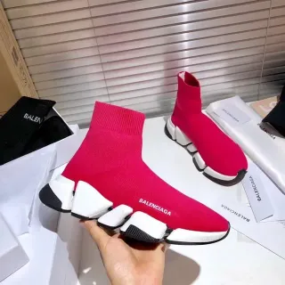 Balenciaga Speed Trainer أحمر أبيض أسود حذاء رياضي نمط حياة