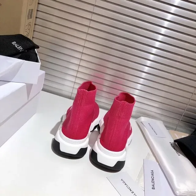 Balenciaga Speed Trainer أحمر أبيض أسود حذاء رياضي نمط حياة 3