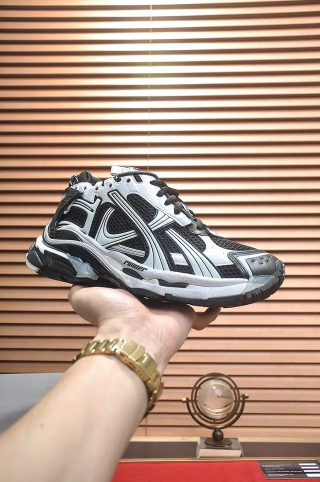 Balenciaga Track Trainer Black and White Chunky Sneakers 2